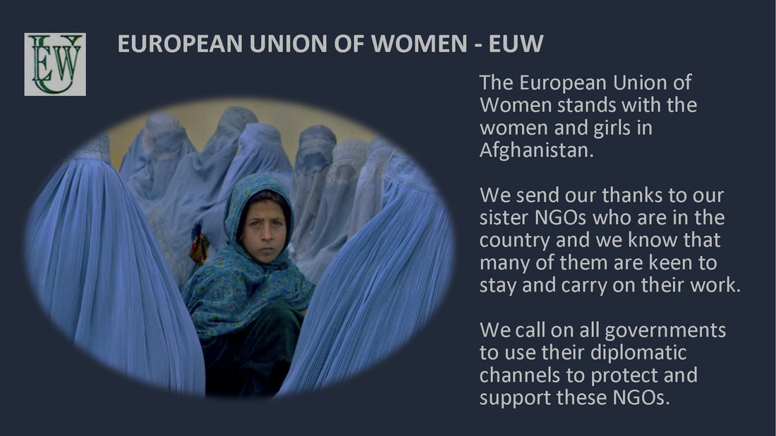 The European Union of Women Stand with the women and girls in Afghanistan